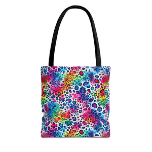 Bespattered Facade Neon Animal Print Eco-Friendly Carryall Tote Bag