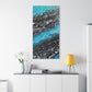 Bespattered Facade Fluid Art Abstract Painting Stretched Matte Canvas Art Prints | Multiple Sizes