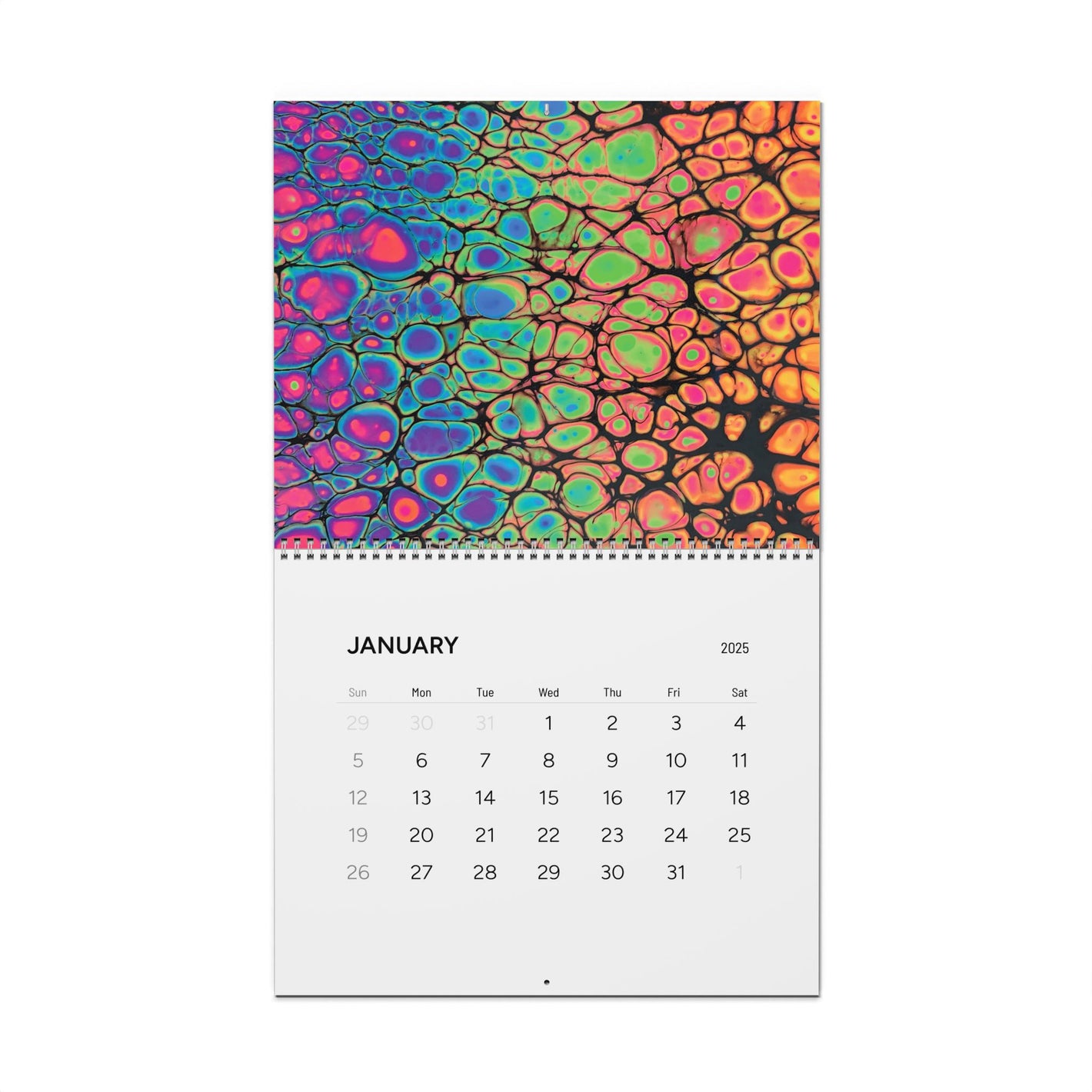 Bespattered Facade 2025 Colorful 14" x 11.5" Wall Calendar