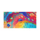 Bespattered Facade Rainbow Galaxy Stretched Matte Canvas Art Prints | Multiple Sizes