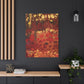Bespattered Facade Fluid Art Abstract Painting Stretched Matte Canvas Art Prints | Multiple Sizes
