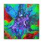 Bespattered Facade Fluid Art Abstract Painting Stretched Matte Canvas Art Prints | Multiple Sizes