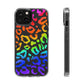 Bespattered Facade Watercolor Rainbow Leopard Clear Case
