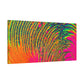 Bespattered Facade Neon Puddle Stretched Matte Canvas Art Prints | Multiple Sizes