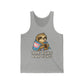 Trans Rights & Nap Fights – Cute Sloth Unisex Jersey Tank Top | LGBTQIA+ Pride Shirt
