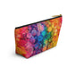 Bespattered Facade Rainbow Ink Dots Accessory Pouch With T-Bottom | 2 Sizes