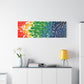 Bespattered Facade Rainbow Seaside Stretched Matte Canvas Art Prints | Multiple Sizes