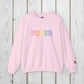 Bespattered Facade Proud Rainbow LGBTQ+ Pride Embroidered Crewneck Sweatshirt
