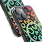 Bespattered Facade Bright Rainbow Leopard MagSafe Clear Impact Case