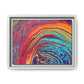 Bespattered Facade Rainbow Rings Framed Canvas Art Print | 3 Frame Colors | Multiple Sizes