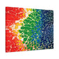 Bespattered Facade Rainbow Seaside Stretched Matte Canvas Art Prints | Multiple Sizes