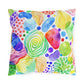 Bespattered Facade Rainbow Abstract UV-Resistant Outdoor Pillows | 4 Sizes