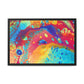 Bespattered Facade Rainbow Galaxy Framed Canvas Art Print | 3 Frame Colors | Multiple Sizes