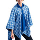 Navy & China Blue Rainproof Hooded Rain Cape – Lightweight Women's Rain Wrap