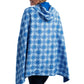 Navy & China Blue Rainproof Hooded Rain Cape – Lightweight Women's Rain Wrap