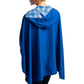 Navy & China Blue Rainproof Hooded Rain Cape – Lightweight Women's Rain Wrap