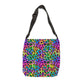 Bespattered Facade Candy Coated Neon Leopard Adjustable Tote Bag | 2 Sizes