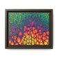 Bespattered Facade Neon Butterfly Framed Canvas Art Print | 3 Frame Colors | Multiple Sizes