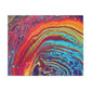Bespattered Facade Rainbow Rings Stretched Matte Canvas Art Prints | Multiple Sizes