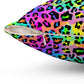 Bespattered Facade Candy Coated Neon Leopard Square Throw Pillow | 4 Sizes