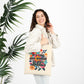 Bespattered Facade "Time for Women to Rule the World" Floral Canvas Tote Bag Reusable Carryall
