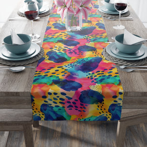 Bespattered Facade Colorful Abstract Table Runner (2 sizes)