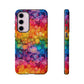 Bespattered Facade Rainbow Ink Circles Tough Case