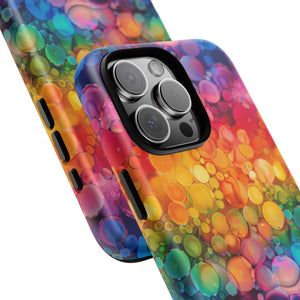 Bespattered Facade Rainbow Ink Circles Tough Case