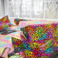 Bespattered Facade Rainbow Leopard Wrapping Paper | Three Sizes | Glossy or Matte