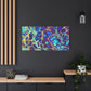 Bespattered Facade Fluid Art Abstract Painting Stretched Matte Canvas Art Prints | Multiple Sizes