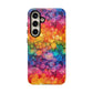 Bespattered Facade Rainbow Ink Circles Tough Case