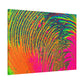 Bespattered Facade Neon Puddle Stretched Matte Canvas Art Prints | Multiple Sizes