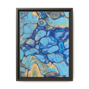 Bespattered Facade Fluid Art Abstract Painting Framed Canvas Art Print | 4 Frame Colors | Multiple Sizes