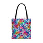 Bespattered Facade Neon Animal Print Eco-Friendly Carryall Tote Bag
