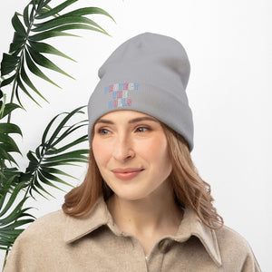 Bespattered Facade Protect the Dolls LGBTQ+ Pride Trans Support Embroidered Knit Beanie