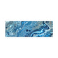 Bespattered Facade Blue Marble Stretched Matte Canvas Art Prints | Multiple Sizes