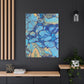 Bespattered Facade Fluid Art Abstract Painting Stretched Matte Canvas Art Prints | Multiple Sizes