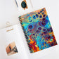 Bespattered Facade Intergalactic Rainbow Spiral Notebook - Lined Pages