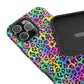 Bespattered Facade Candy Coated Neon Leopard Impact-Resistant Case