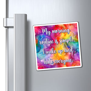 Bespattered Facade "Morning Routine" Refrigerator Magnet