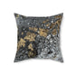 Bespattered Facade You're Golden Faux Suede Square Throw Pillow | 4 Sizes