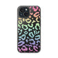 Bespattered Facade Pastel Rainbow Leopard Clear Case