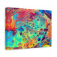 Bespattered Facade Rainbow Rings Stretched Matte Canvas Art Prints | Multiple Sizes