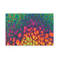 Bespattered Facade Neon Butterfly Stretched Matte Canvas Art Prints | Multiple Sizes