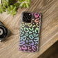 Bespattered Facade Pastel Rainbow Leopard Clear Case