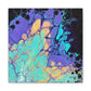 Bespattered Facade Fluid Art Abstract Painting Stretched Matte Canvas Art Prints | Multiple Sizes