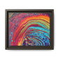 Bespattered Facade Rainbow Rings Framed Canvas Art Print | 3 Frame Colors | Multiple Sizes