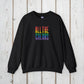 Bespattered Facade "All the Colors" Rainbow Block Embroidered Crewneck Sweatshirt