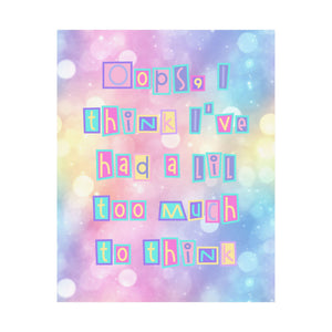 Bespattered Facade "Too Much to Think" Giclée Archival Matte Paper Prints
