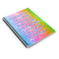 Bespattered Facade Rainbow "Don't Forget" Spiral Notebook - Lined Pages